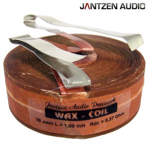 Cewka taśmowa Wax-Coil Jantzen Audio 0,126mH / 0,11ohm / taśma16AWG=dr.1,3 / izol.pap.60µm / śr.45 h.25