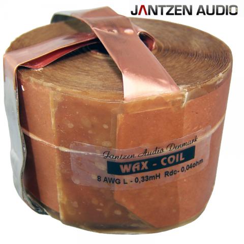 Cewka taśmowa Wax-Coil Jantzen Audio 0,05mH / 0,015ohm / taśma 8AWG=dr.3,3 / izol.pap.60µm / śr.55 h.55