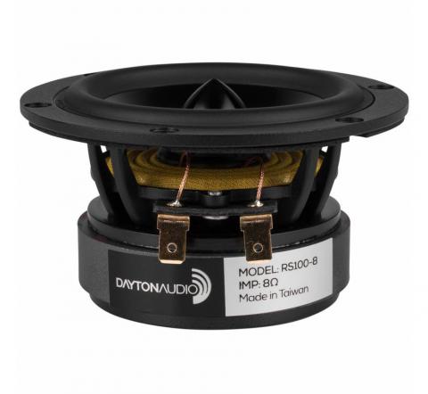 Dayton Audio RS100-8 4 Reference Full-Range Driver 8 Ohm. Black alu. cone