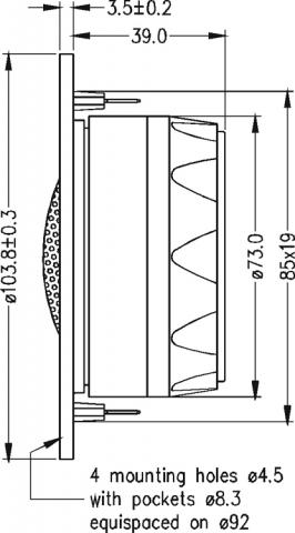 Speaker SEAS PRESTIGE TWEETER H 1212-06  ( 27TBFC / G )