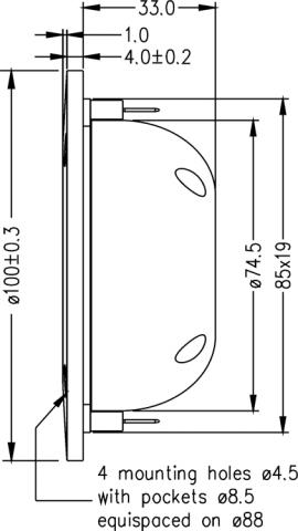 Speaker  SEAS EXCEL TWEETER E0100-04 -T29D001 (White Diamond) / pair