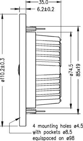 SEAS EXCEL Wysokotonowy E0011-06  ( T25CF002 )