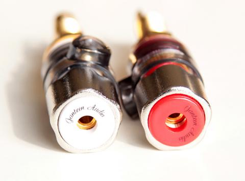Jantzen Audio Binding Post M9 / 25mm, Satin nickel plated, red / black, a pair
