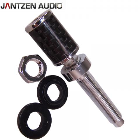 Jantzen Audio Binding Post M8 / 27mm, Nickel plated, Carbon jacket, red / black, a pair