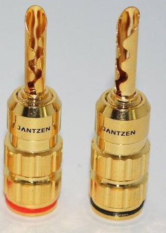 Para wtyków bananowych BFA 4mm / złocone / pod przewód max.4mm2 - 2 śruby imbus