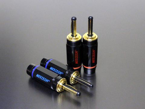 Neotech NCB-80 GD OFC Copper, Gold Plated Banana Plugs (pk of 4)