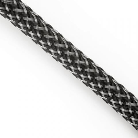 Oplot na kabel  - czarny z białym - 5-16mm - KaCsa - nylon