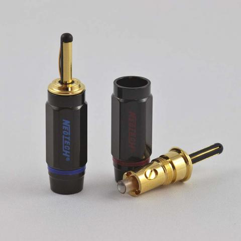 Neotech NCB-80 GD OFC Copper, Gold Plated Banana Plugs (pk of 4)