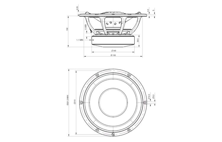 Purifi PTT8.0X04-NAB-01 Mid-range Woofer