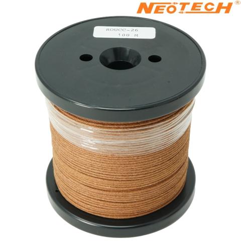 Neotech - ROUCC-26 skrętka miedziana OCC brązowa bawełniana / 26AWG 0,13mm2