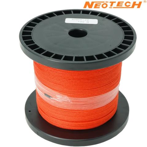 Neotech - ROUCC-22 skrętka miedziana OCC czerwona bawełniana / 22AWG 0,32mm2