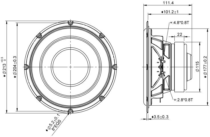 Peerless by Tymphany SLS-8 / P830667 / Subwoofer