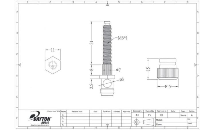 Dayton Audio BPA-38NI HD Binding Post Pair Nickel (4)
