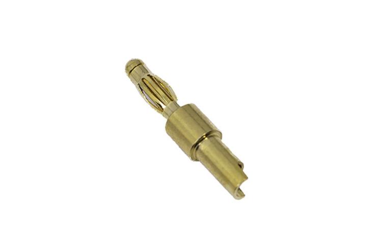Wtyk bananowy 4mm / złocony / przewód max.4mm2