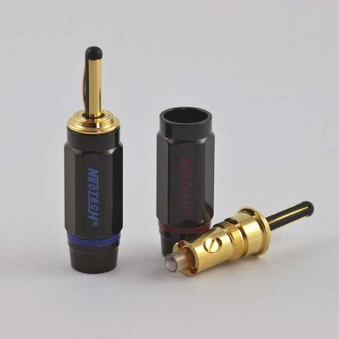 Neotech NCB-80 – Zestaw 4 wtyków bananowych OFC pokrytych złotem