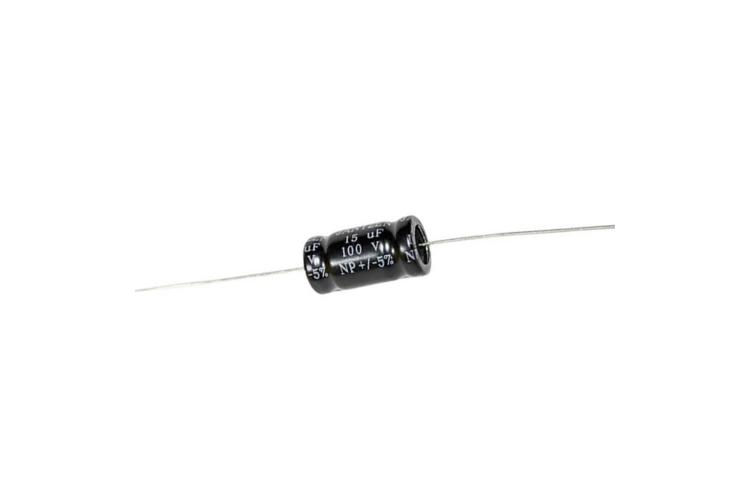 Kondensator elektrolityczny Jantzen EleCap 15uF / 5% / 100VDC / śr.10x19mm