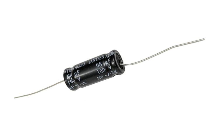 Kondensator elektrolityczny Jantzen EleCap 68uF / 5% / 100VDC / śr.13x32mm