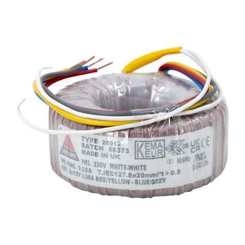 Amplimo 28012 / 50 VA / transformator toroidalny / 230 V / 2 × 12 V (1)