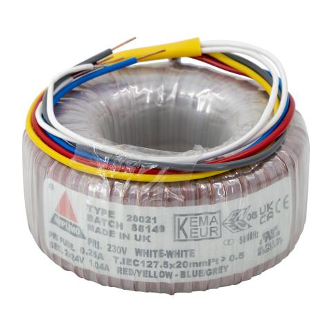 Amplimo 28021 / 50 VA / transformator toroidalny / 230 V / 2 × 24 V (1)