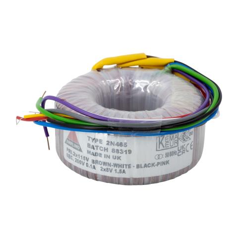 Amplimo 2N465 / 44 VA / transformator zasilający do wzmacniacza lampowego / 200 / 2 × 8 V (1)