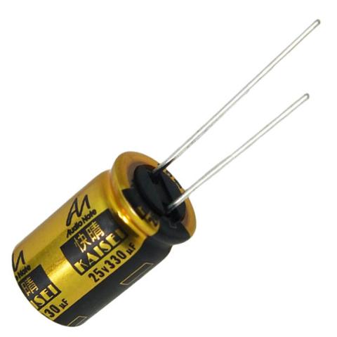 Audio Note CAP-100-R-330U-25V / polaryzowany kondensator elektrolityczny Kaisei 330 uF / 25 V / 20% (1)