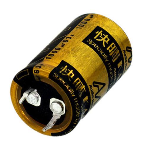 Audio Note CAP-100-R-1000U-63V / polaryzowany kondensator elektrolityczny Kaisei 1000 uF / 63 V / 20% (1)