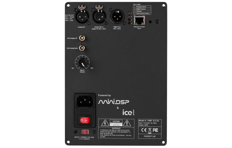 miniDSP PWR-ICE125 / wzmacniacz panelowy DSP / ICEpower / 2x125W lub 1x450W (1)