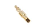 Wtyk bananowy 4mm / złocony / przewód max.4mm2