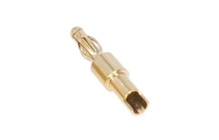 Wtyk bananowy 4mm / złocony / przewód max.4mm2
