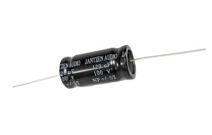 Kondensator elektrolityczny Jantzen EleCap 120uF / 5% / 100VDC / śr.16x34mm