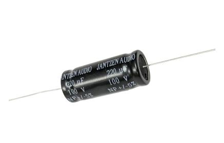 Kondensator elektrolityczny Jantzen EleCap 220uF / 5% / 100VDC / śr.16x43mm