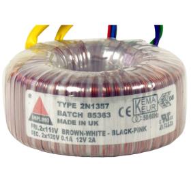 Obrazek dla: Amplimo 2N1357 / 49,2 VA / transformator zasilający do wzmacniacza lampowego / 2 × 120; 2 × 6,3 V